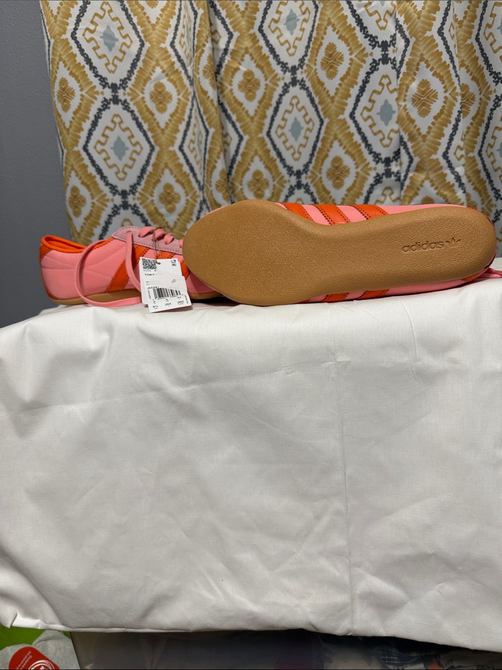 adidas Tokyo Pink and Orange Retro Sneaker - Picture 3 of 3
